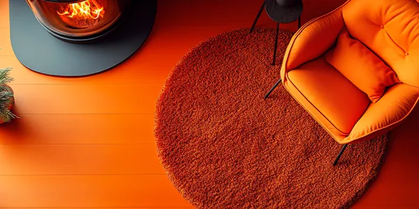 Oranje kamer design